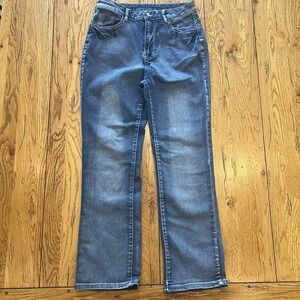 Equestrian Theme High Rise Jeans Horse On Pocket Medium Wash Womens Large *read‎